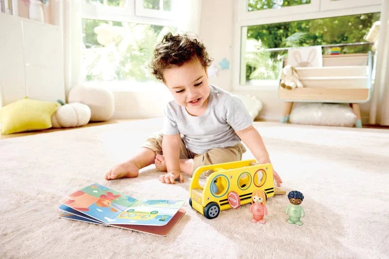 Hape Childrens Books HapeLand Lively School Bus