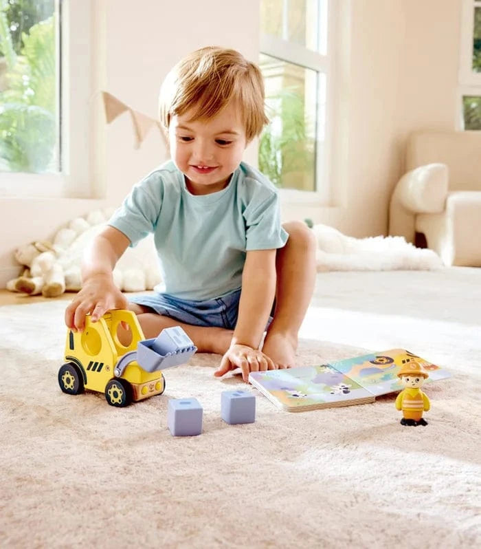 Hape Childrens Books HapeLand The Buzzing Bulldozer