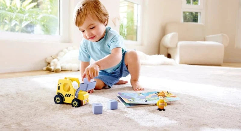 Hape Childrens Books HapeLand The Buzzing Bulldozer