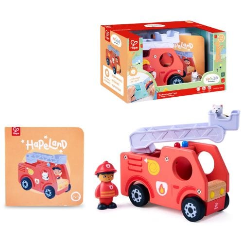 Hape Childrens Books HapeLand The Roaring Fire Truck