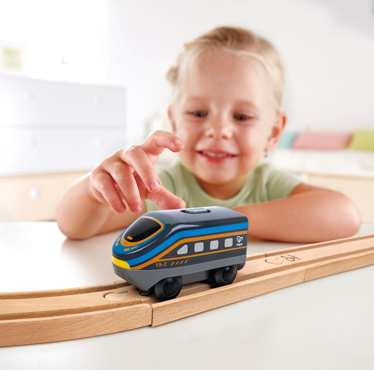 Hape Toys Battery Powered Inter-city Loco - Black