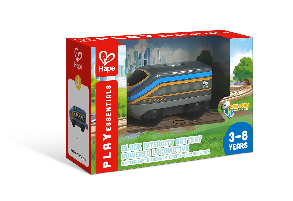 Hape Toys Battery Powered Inter-city Loco - Black