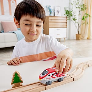Hape Toys Battery Powered Inter-city Loco - Red