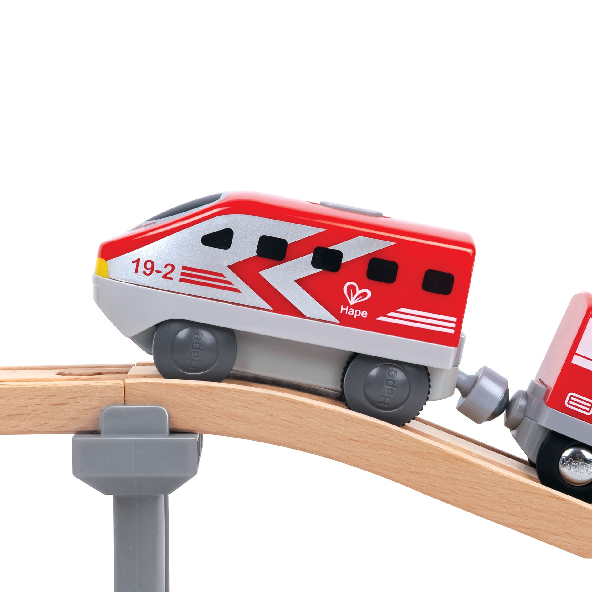 Hape Toys Battery Powered Inter-city Loco - Red