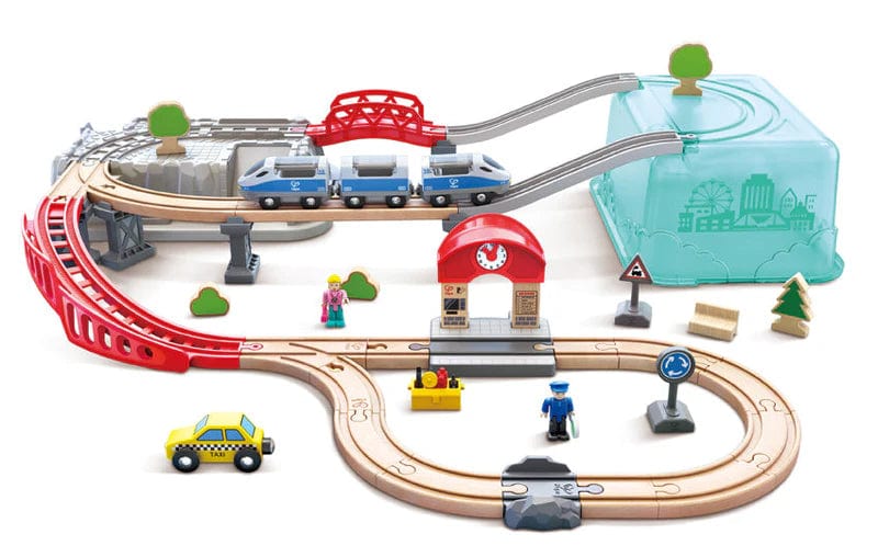 Hape Toys City Train Bucket Set