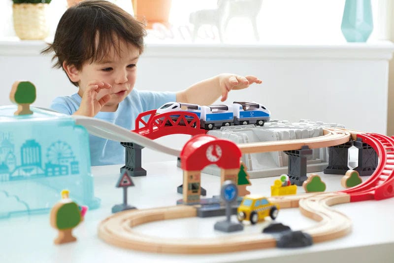 Hape Toys City Train Bucket Set