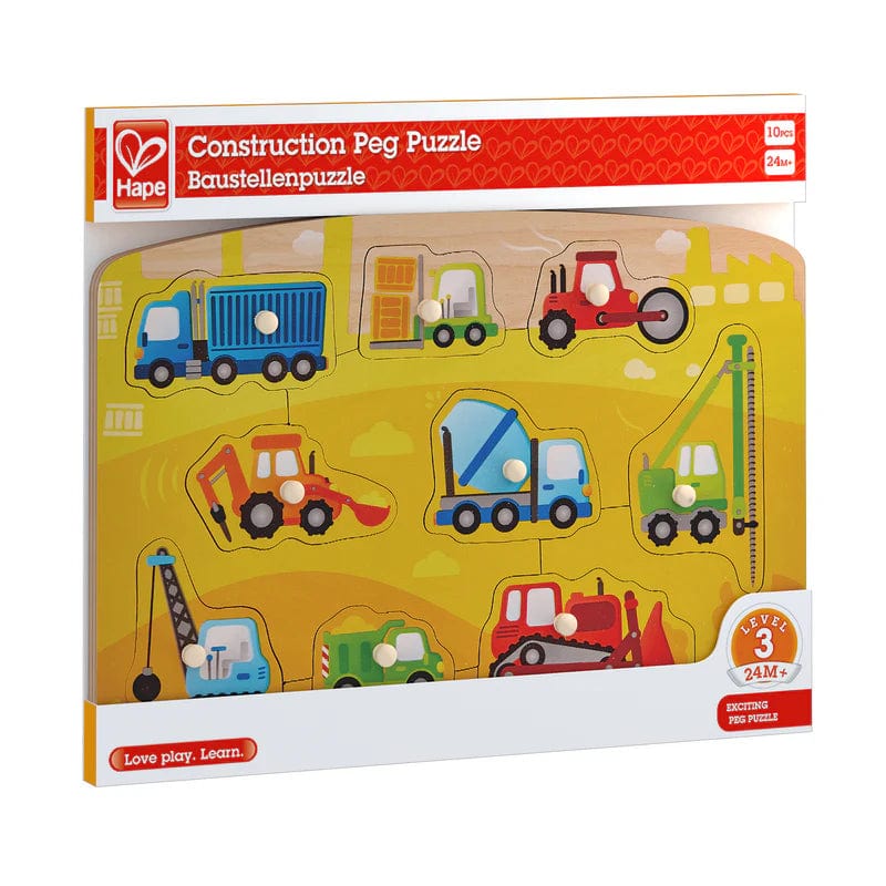 Hape Toys Construction Peg Puzzle