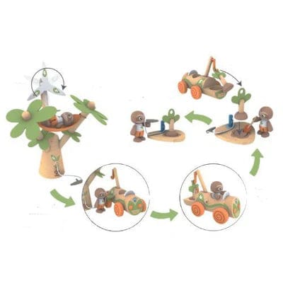 Hape Toys Green Planet Green Vehicle Set