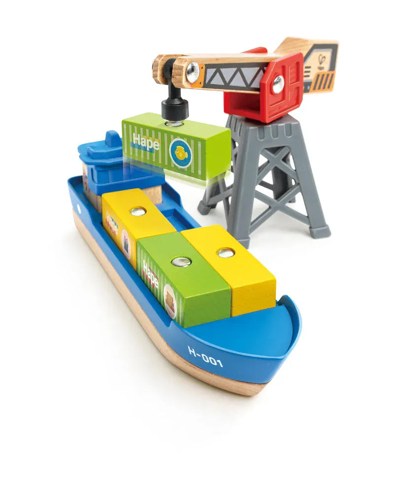 Hape Toys Hape Cargo Ship & Crane