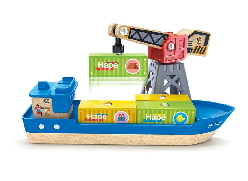 Hape Toys Hape Cargo Ship & Crane