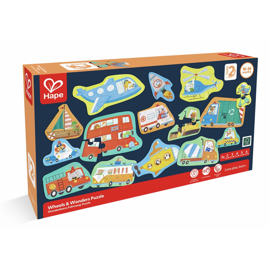 Hape Toys Hape Wheels & Wonder Puzzle