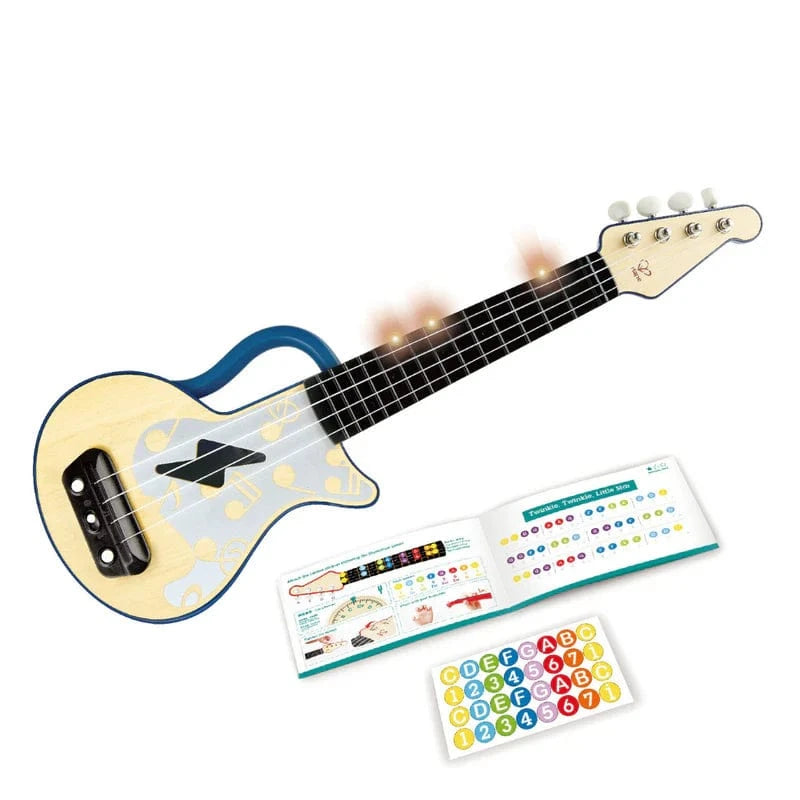 Hape Toys Learn with Lights Ukulele - Blue