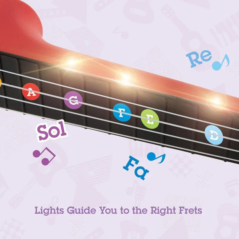 Hape Toys Learn with Lights Ukulele - Red