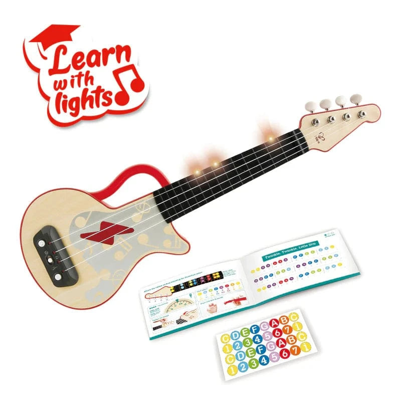 Hape Toys Learn with Lights Ukulele - Red