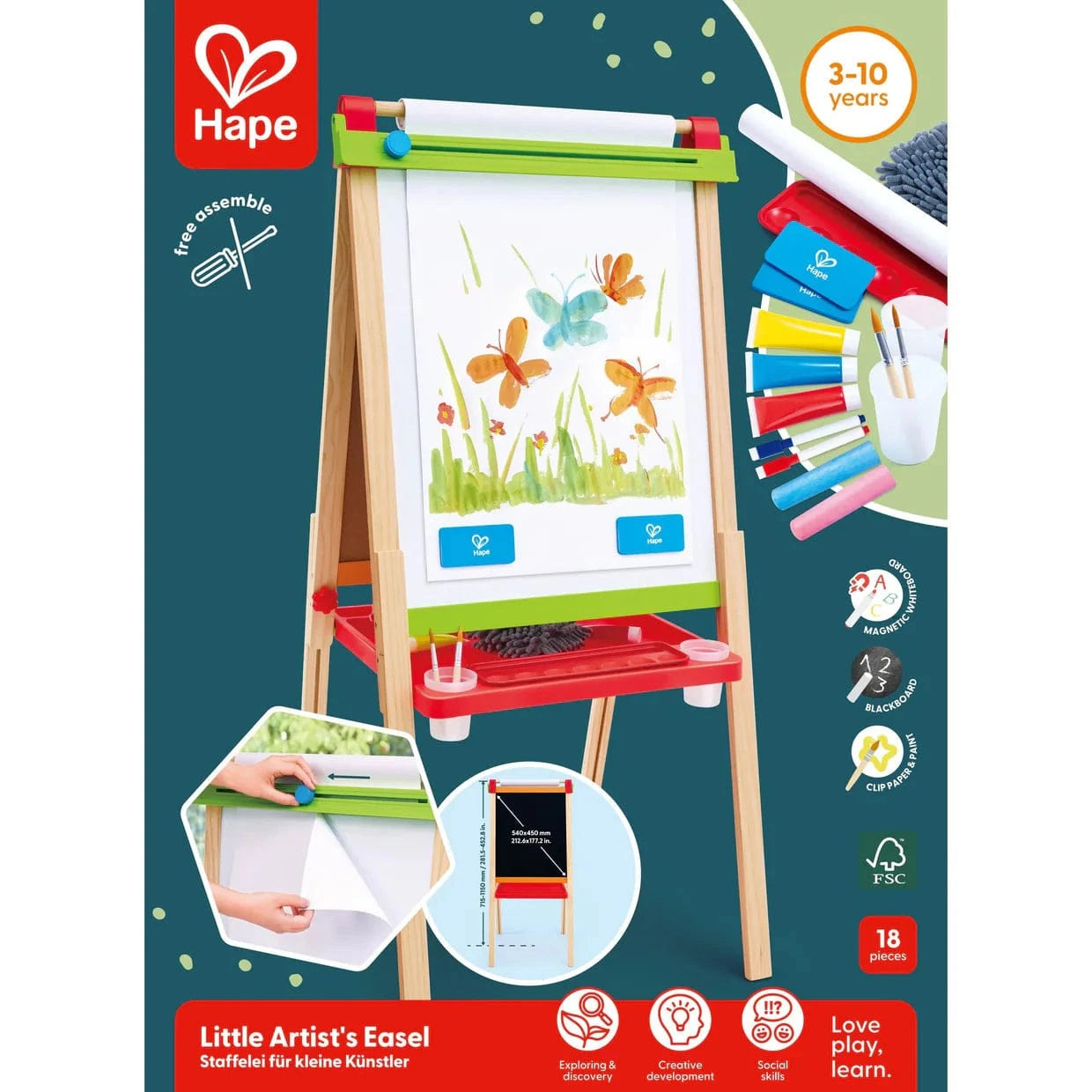 Hape Toys Little Artists Easel