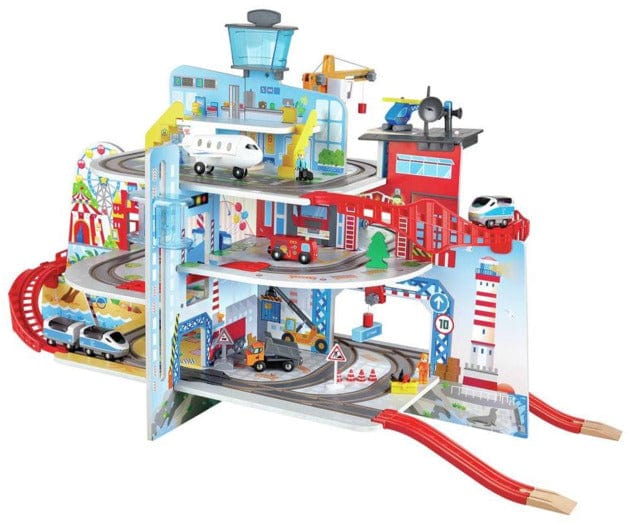 Hape Toys Mega City Railway Set