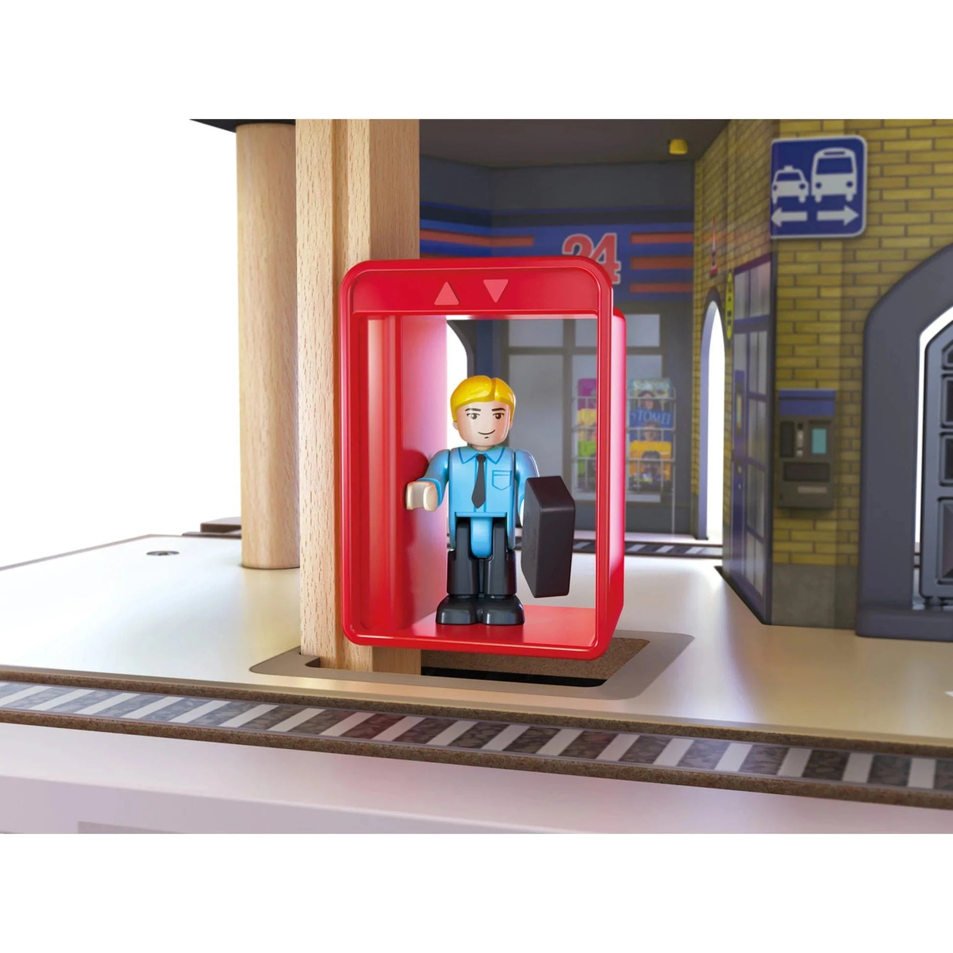 Hape Toys Multi-Level Railway City Set