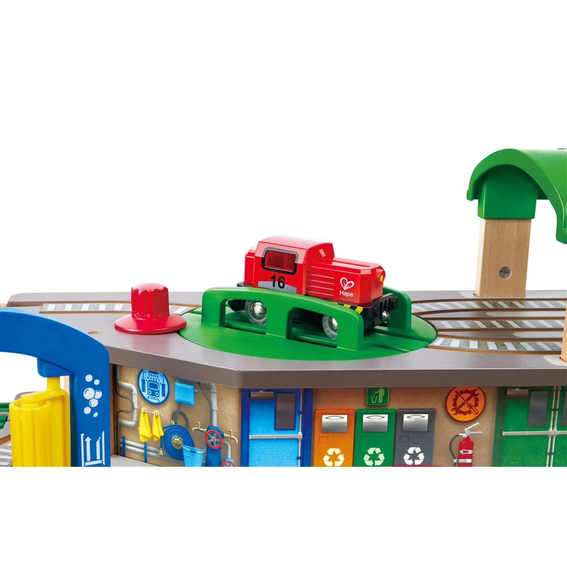 Hape Toys Multi-Level Railway City Set