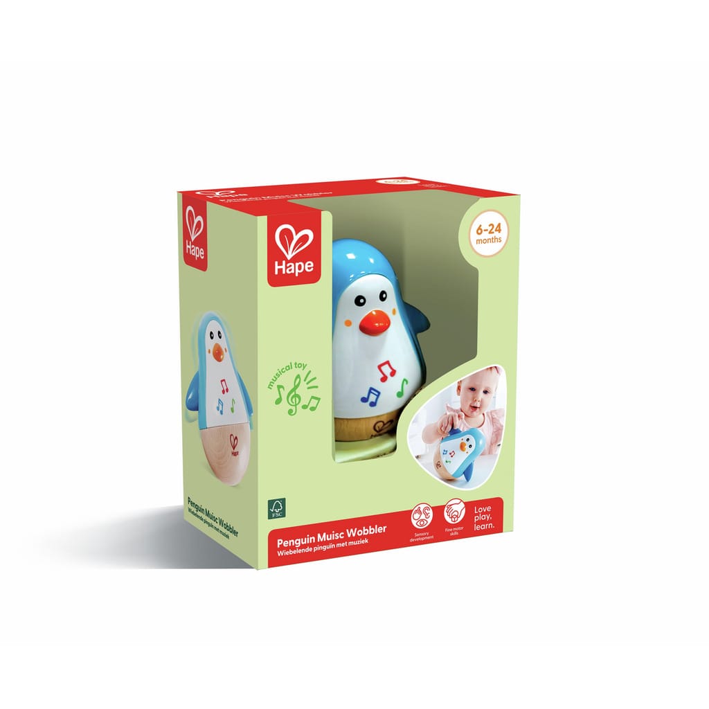 Hape Toys Penguin Musical Wobbler