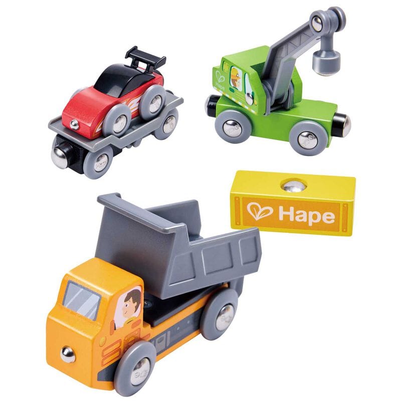 Hape Toys Play Essentials Colourful Construction Vehicles Fleet