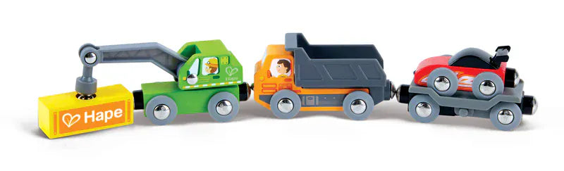 Hape Toys Play Essentials Colourful Construction Vehicles Fleet
