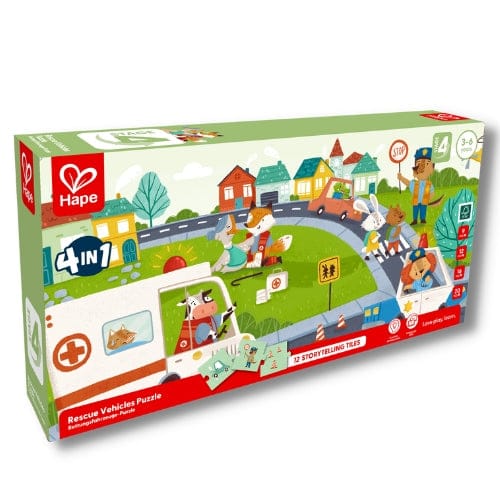 Hape Toys Puzzle & Storytelling - Rescue Vehicle