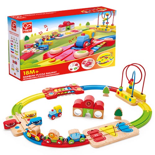 Hape Toys Rainbow Puzzle Railway