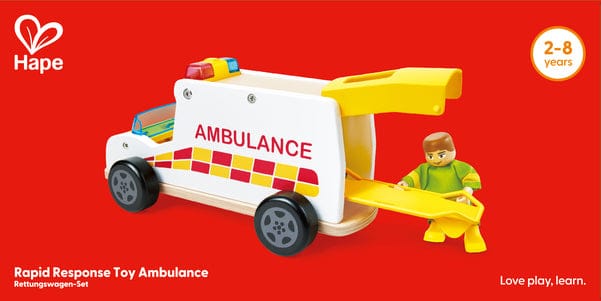 Hape Toys Rapid Response Toy Ambulance