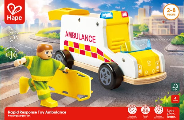 Hape Toys Rapid Response Toy Ambulance