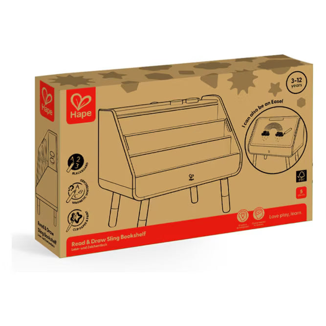 Hape Toys Read & Draw Sling Bookshelf