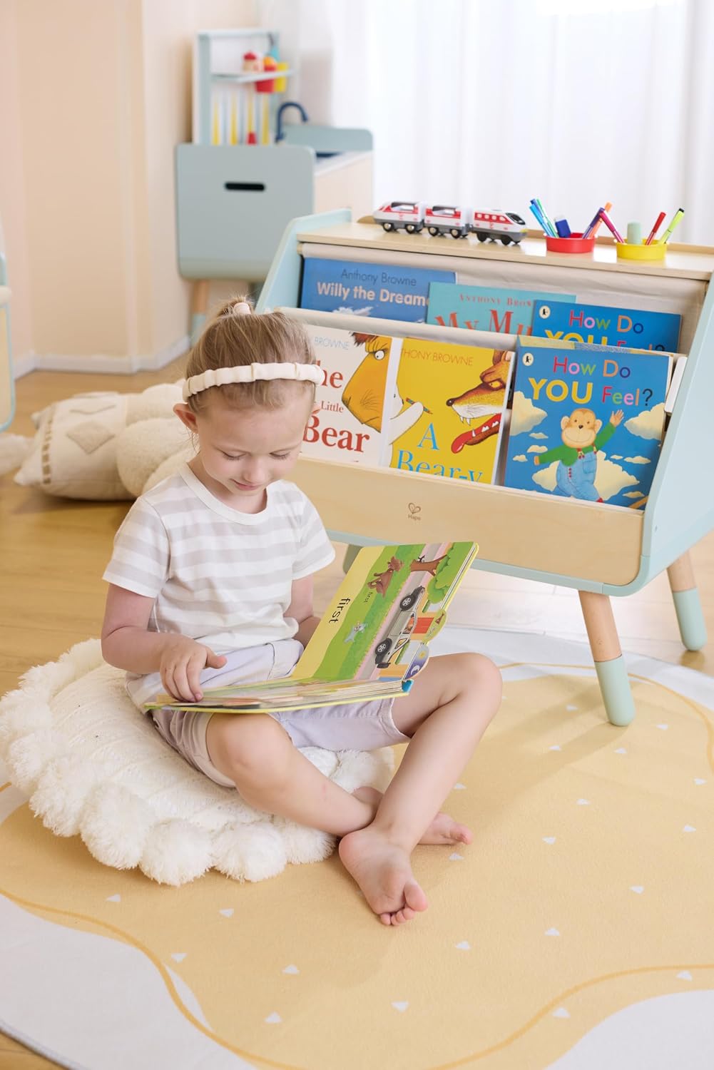 Hape Toys Read & Draw Sling Bookshelf