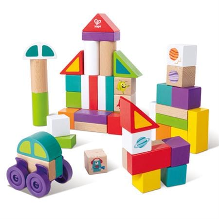 Hape Toys Space Theme Stacking Blocks - 50pcs