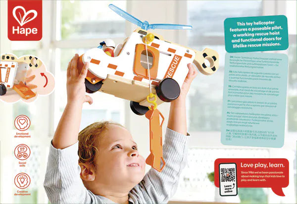 Hape Toys To the Rescue Helicopter