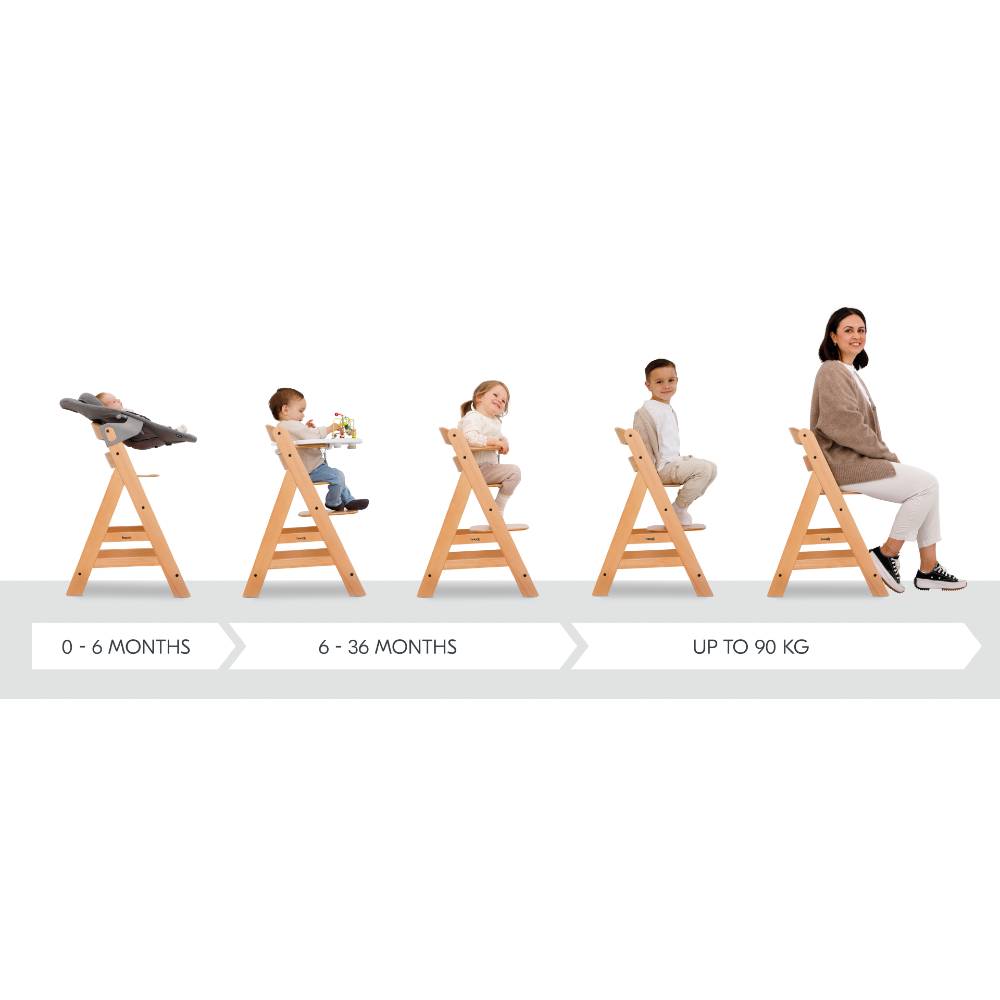 Hauck Childrens Furniture Alpha+ Wooden Highchair