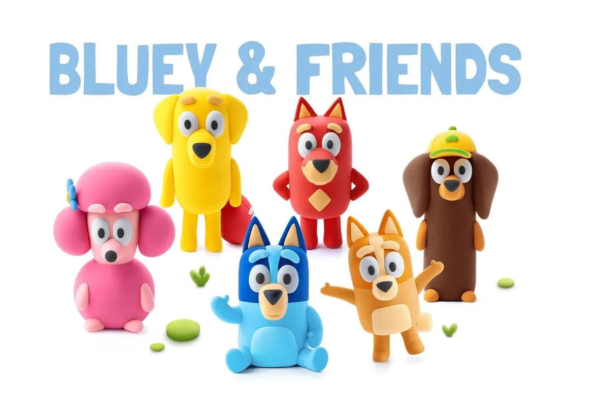 Hey Clay Toys Bingo, Bluey series, 5 cans