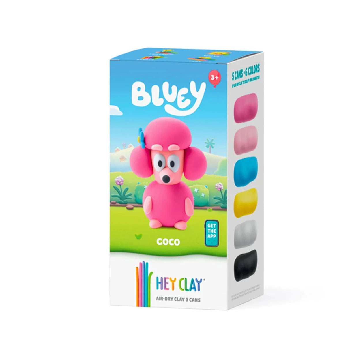 Hey Clay Toys Coco, Bluey series, 5 cans