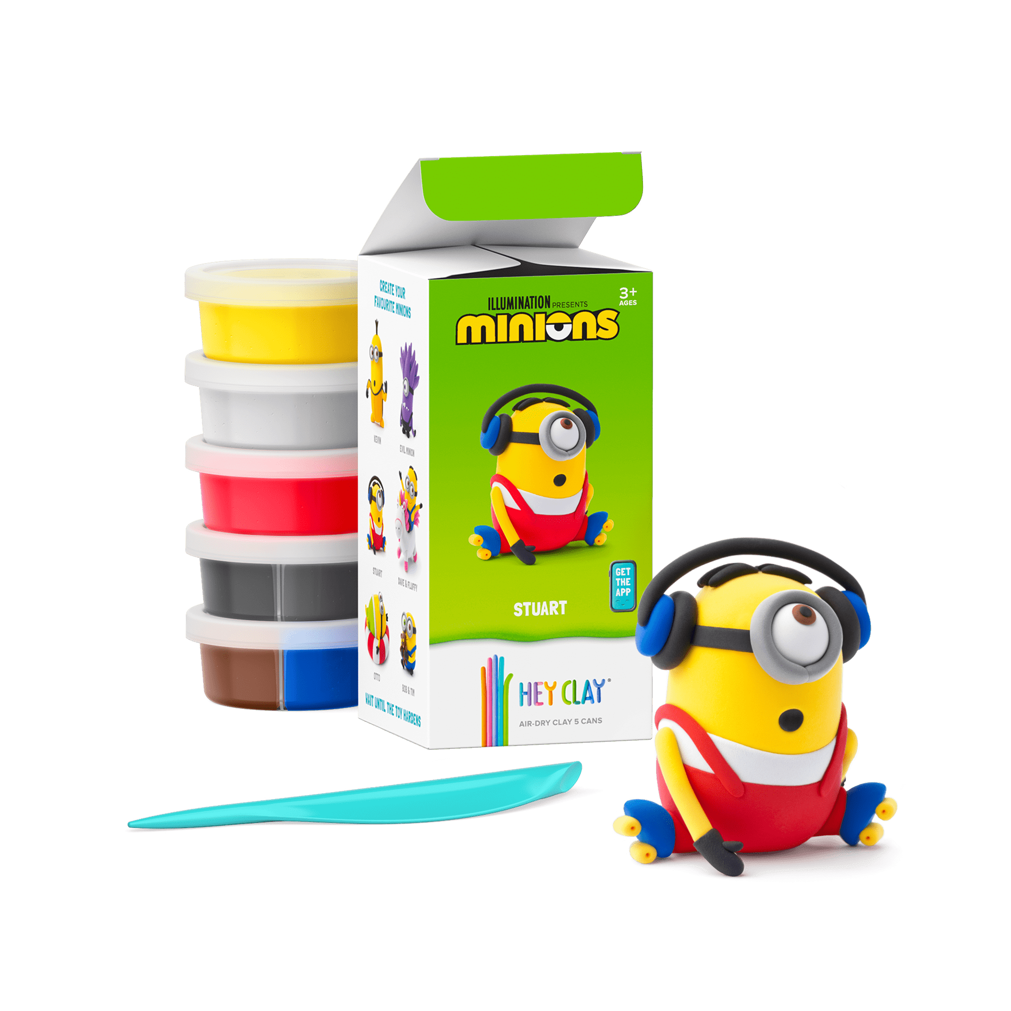 Hey Clay Toys Hey Clay - Minions, Stuart, 5 cans