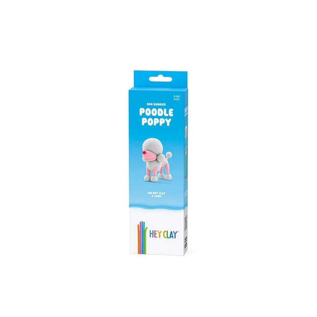 Hey Clay Toys Poodle Poppy, Dog Buddies, 3 cans