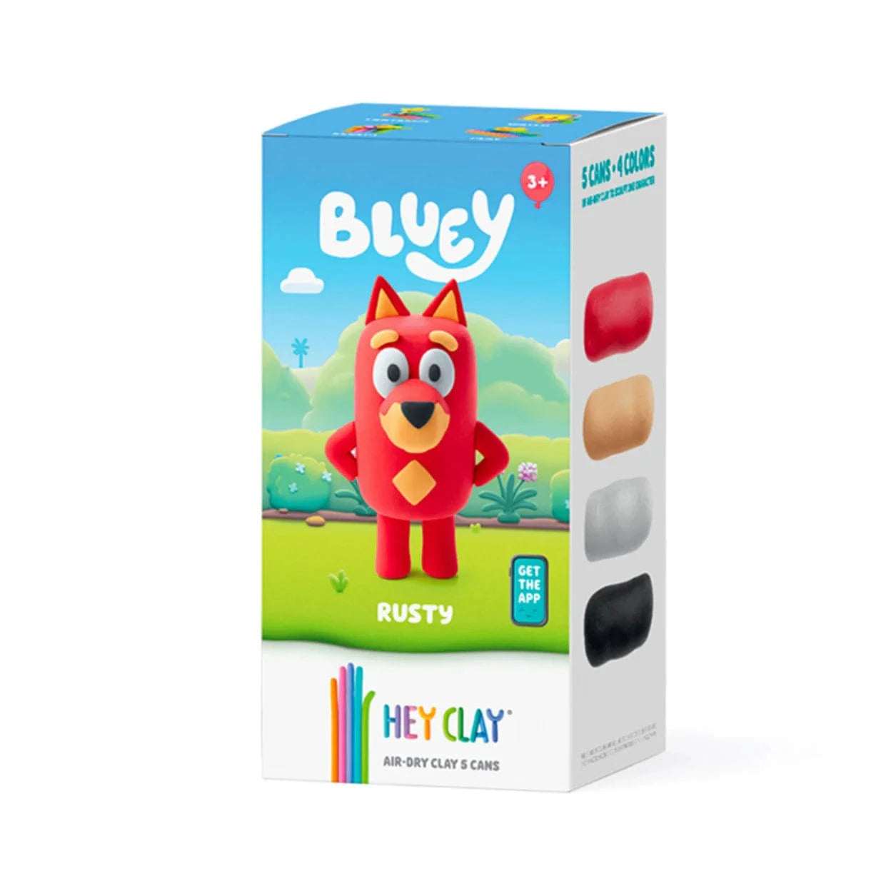 Hey Clay Toys Rusty, Bluey series, 5 cans
