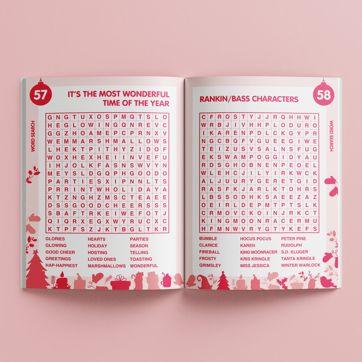 Hinkler Christmas Puzzles Word Search toy with holiday-themed word search game in a colorful design.