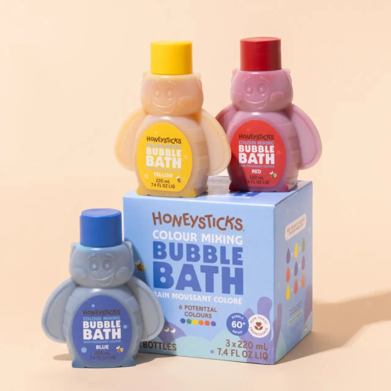 Honeysticks Bath Honeysticks Bubble Bath Colour Mixing 3pk 220ml