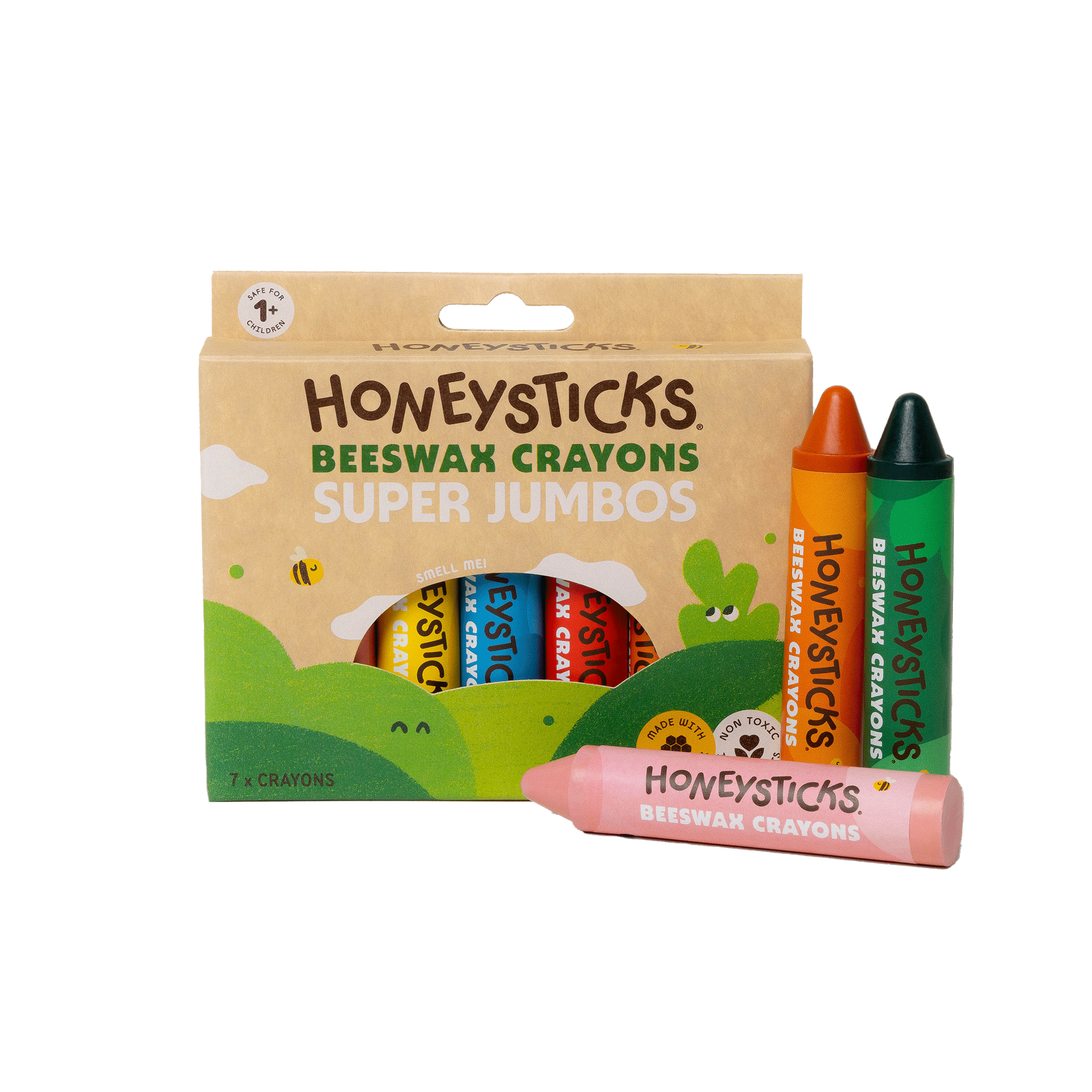 Honeysticks - NZ Toys Honeysticks Beeswax Crayons Super Jumbos 7pk