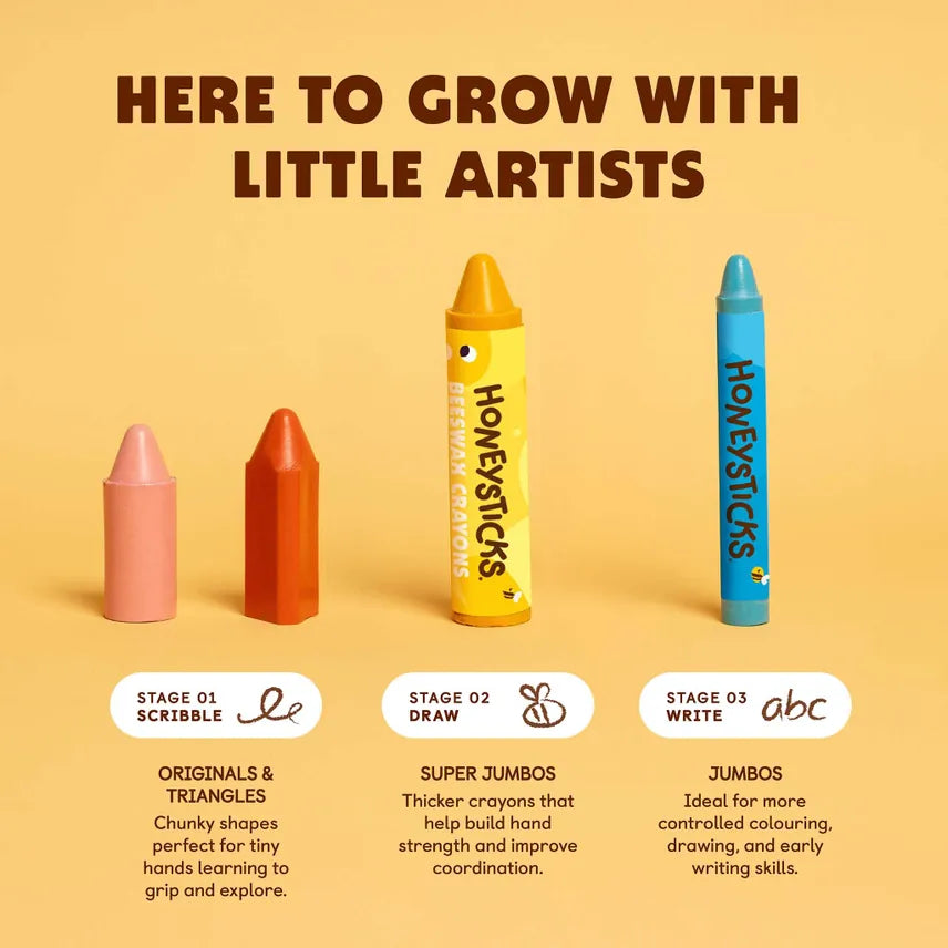Honeysticks Toys Beeswax Crayons Originals 10pk