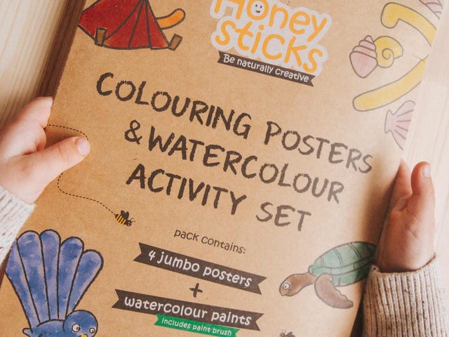 Honeysticks Toys Jumbo Posters and Watercolour Paints Activity Set