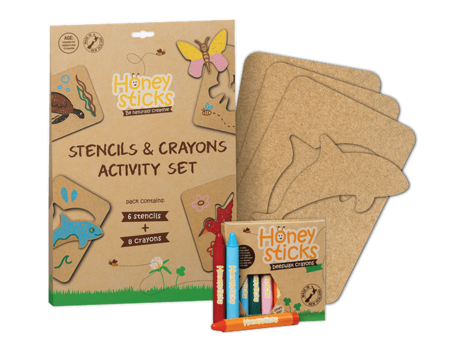 Honeysticks Toys Jumbo Stencils and Crayons Activity Set