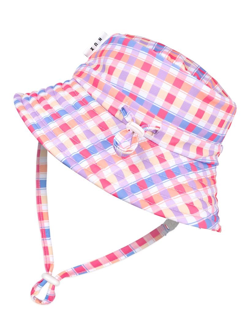 Huxbaby Accesories Hats Rainbow Check Swim Hat