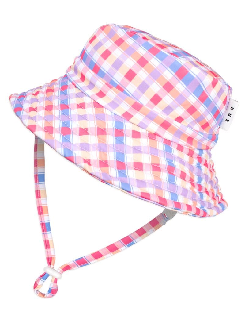 Huxbaby Accesories Hats Rainbow Check Swim Hat