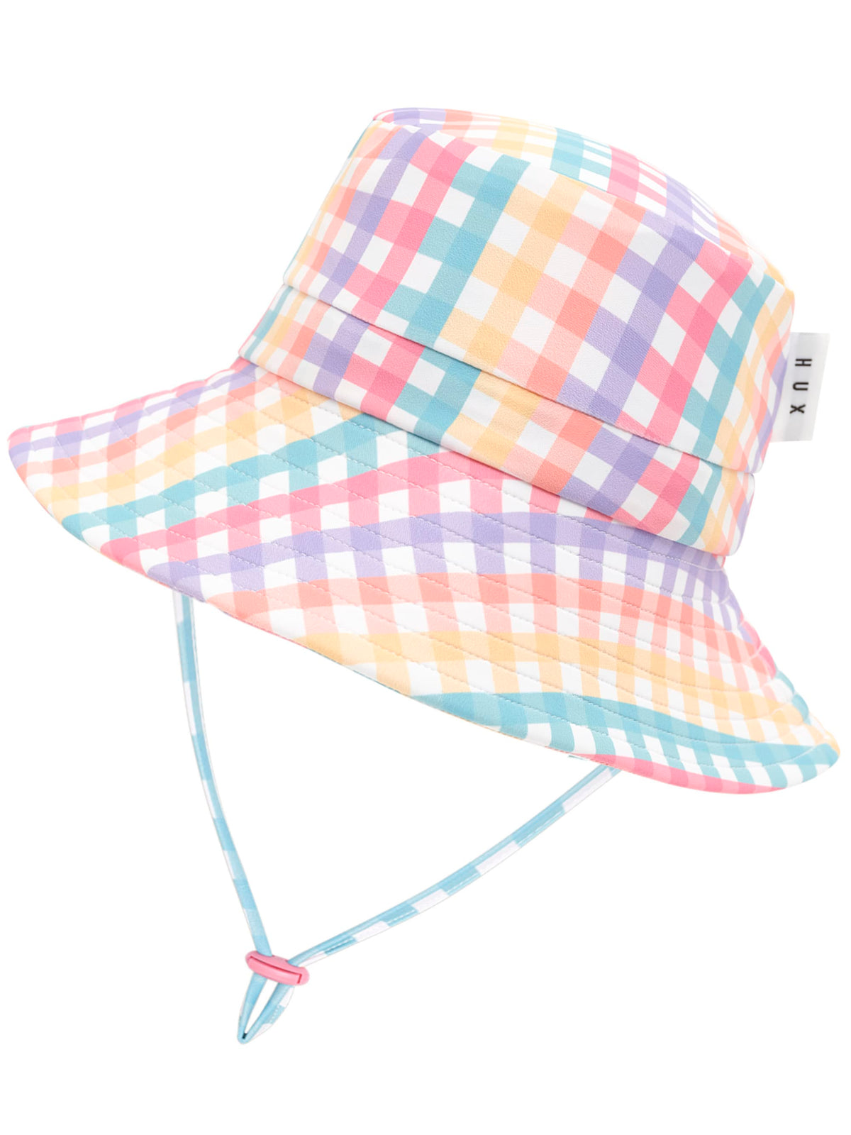 Huxbaby Accesories Hats Rainbow Check Swimhat
