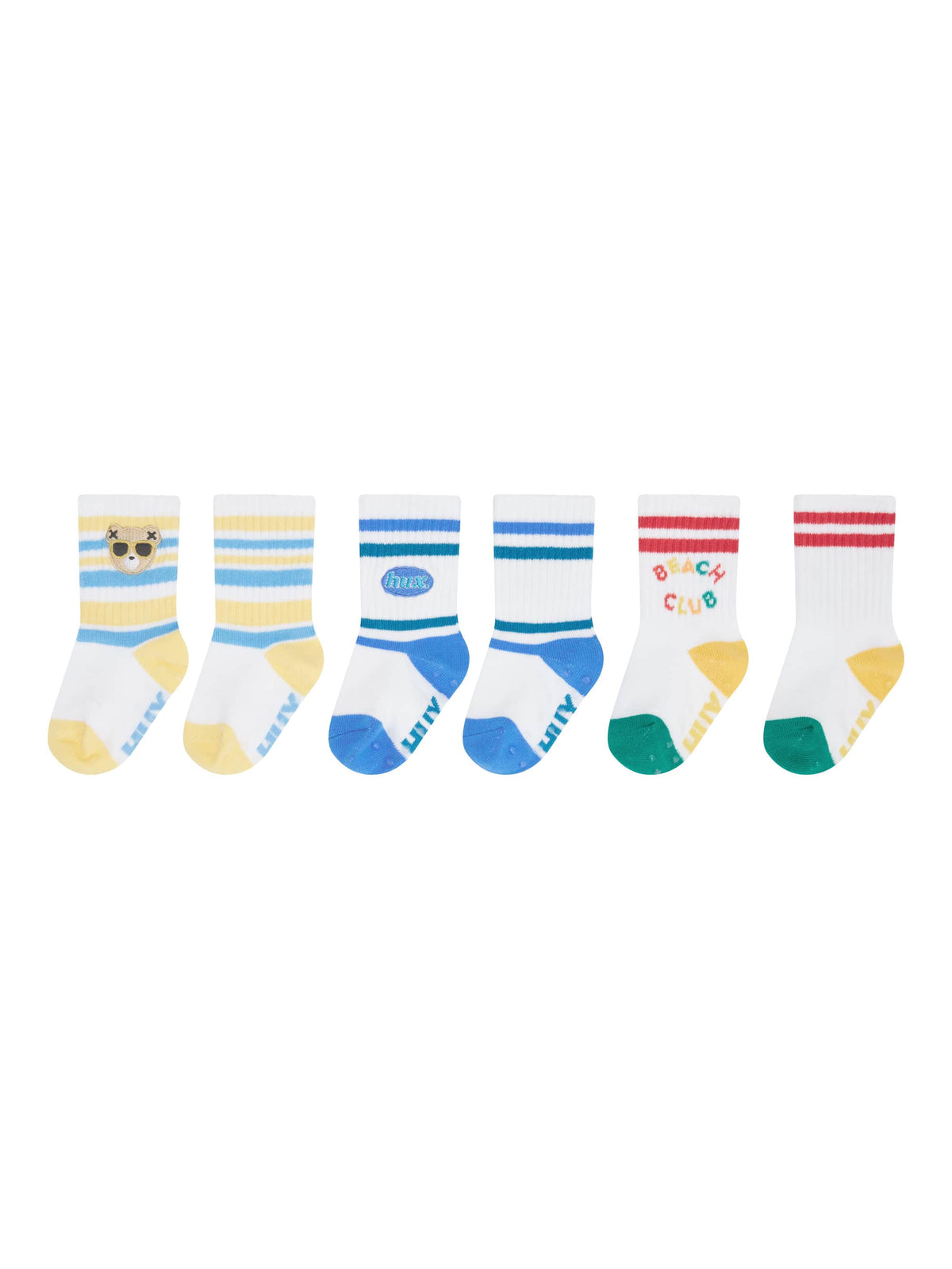 Huxbaby Accessory Socks Beach Club 3Pk Boy Socks