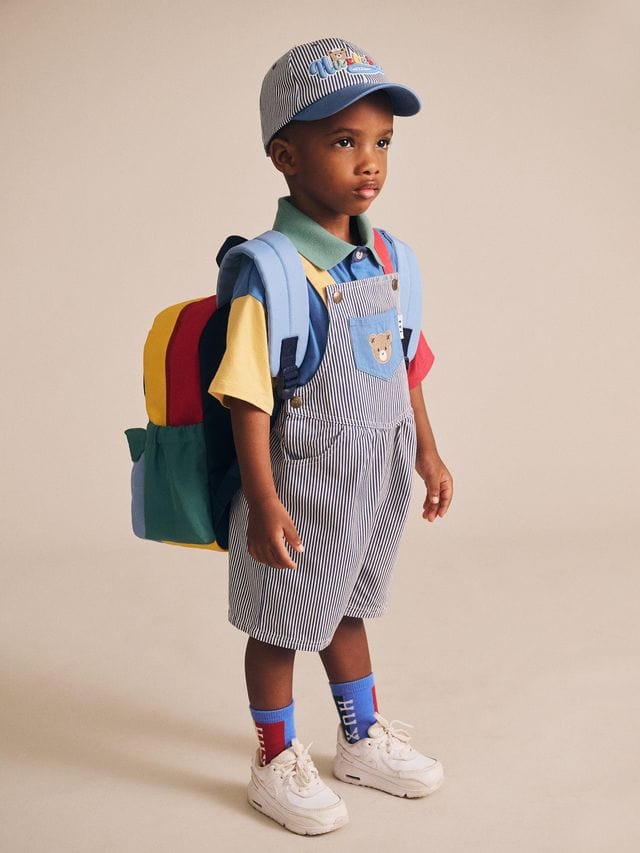 Huxbaby Boys All In Ones Classic Stripe Short Overalls